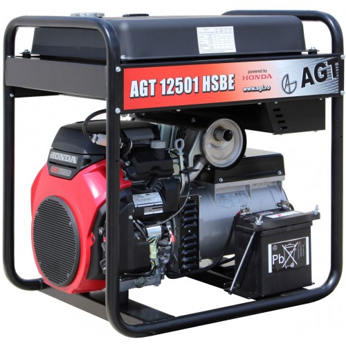 Генератор бензиновый AGT 12501 HSBE R45 + AVR  фото 