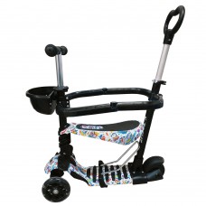 (125242) Самокат дитячий X-TREME KS-705-5W KITTY чорний
