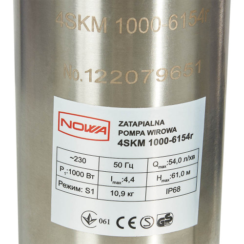 Насос заглибний свердловинний вихровий NOWA 4SKM 1000-6154r фото 2