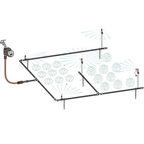Комплект для полива Gardena Micro-Drip-System клумб и грядок площадью до 60 м2 фото 1