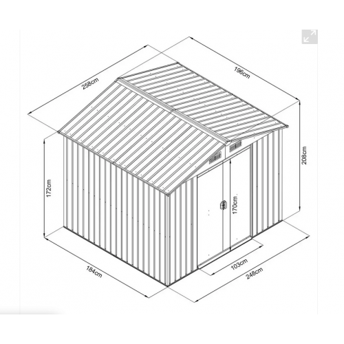 Садовий будинок металевий HECHT 6X8 PLUS фото 1