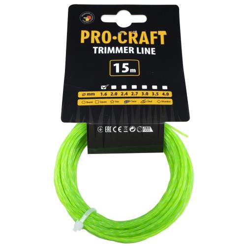 Волосінь спіраль Procraft 1.6мм 15м  фото 