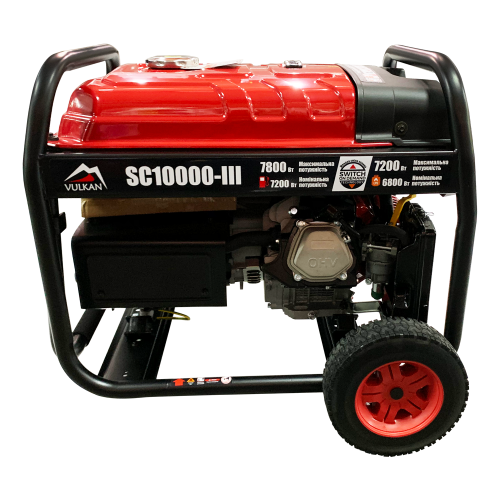 Генераторна установка SC10000-III (бензин/газ) 1ф  7,5кВт/6,3кВт, ел.старт, бак-25л, колеса фото 1
