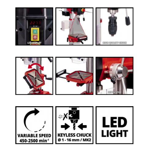 Свердлильний верстат Einhell TE-BD 750 E фото 1