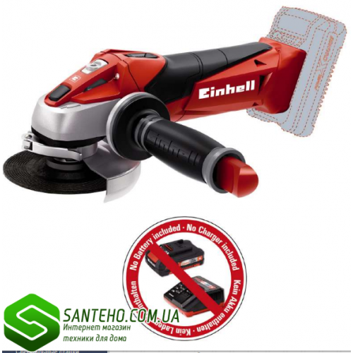 Болгарка акумуляторна Einhell TE-AG 18 Li Solo фото 1