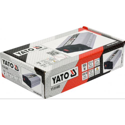Преобразователь из 12 в 220 вольт напряжения Yato YT-81490 фото 4