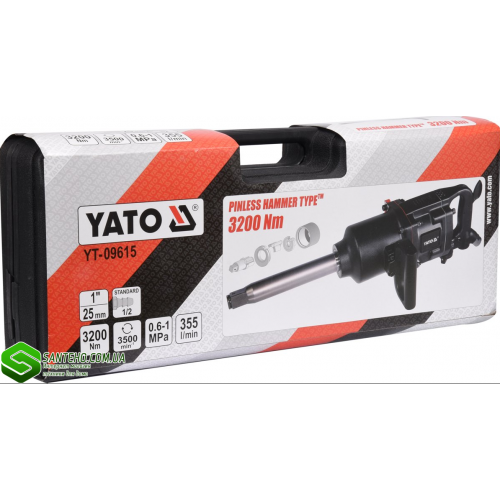 Пневматичний гайковерт для вантажних автомобілів Yato YT-09615 фото 4