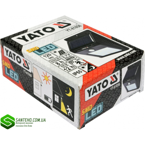 Уличный прожектор на солнечных батареях YATO YT-81856 фото 2