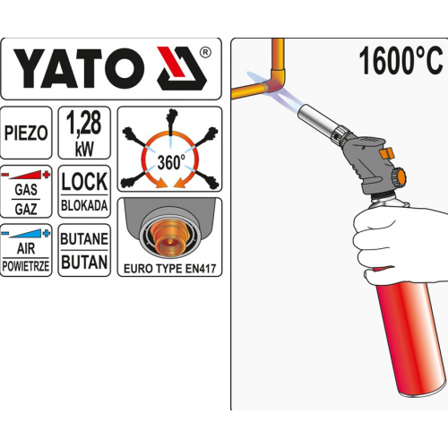 Горелка газовая Yato YT-36709 фото 1