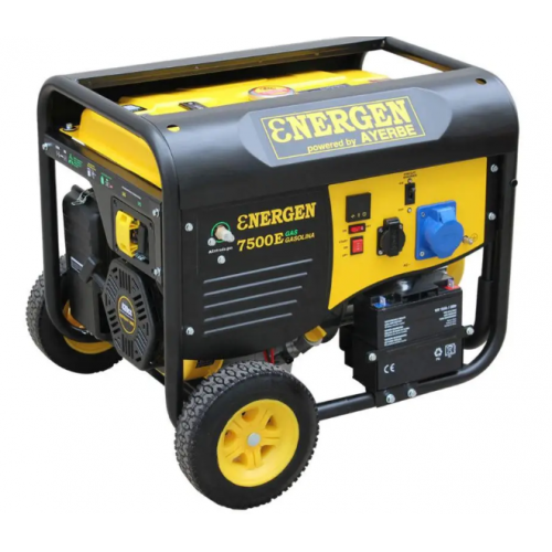 Газовый электрогенератор Ayerbe ENER-GEN 7500 DUAL с элекричным запуском  фото 