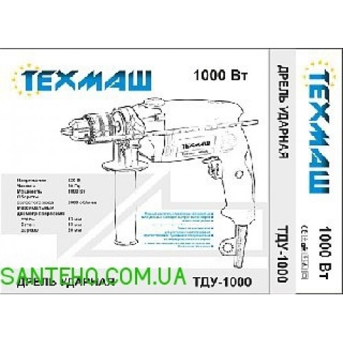 Дрель Техмаш ТДУ-1000  фото 