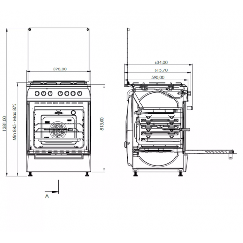 Плита газовая белая Grunhelm G4FG6612W-0 фото 6