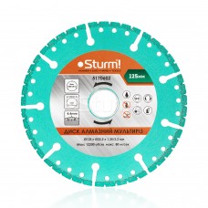 Диск алмазный сегмент мультирез Sturm 5170602, 125x22 мм