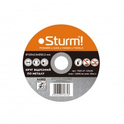 Круг отрезной по металлу Sturm 9020-07-125x20, 125x2.0x22