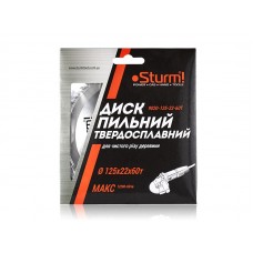 Диск пильный 125х22мм 60 зубов по дереву Sturm 9020-125-22-60T