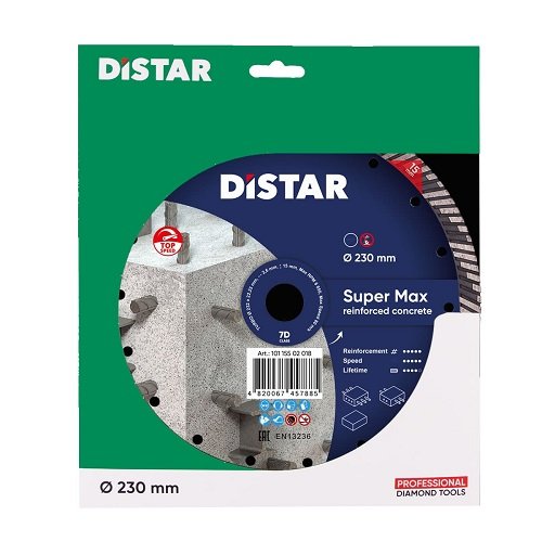 Круг алмазный отрезной Distar Turbo SUPER MAX 232 бетон армированный фото 9