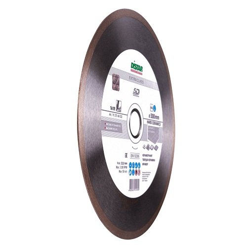Круг алмазный отрезной Di-Star CORONA Hard Ceramics 5D 300х32 мокрый рез фото 5