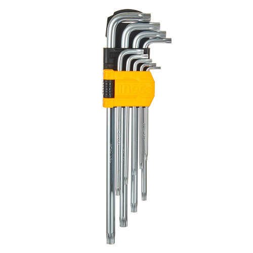 Комплект подовжених ключів Torx 9 шт. Т10-Т50 INGCO фото 1