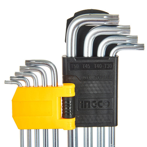 Комплект подовжених ключів Torx 9 шт. Т10-Т50 INGCO фото 3
