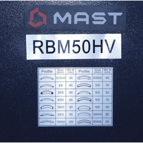 Станок для гибки труб и профиля MAST RBM50HV фото 5