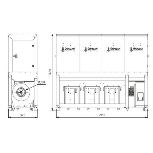 Аспирация Unalsan UNS 284 KTK 6500 м³/час фото 1
