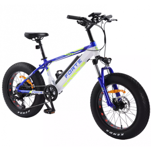 Велоскутер аккумуляторный Forte Rider 14"/20", 350 Вт, синий  фото 