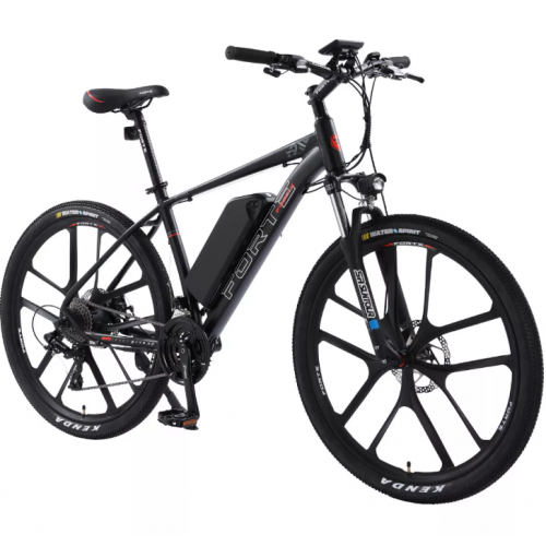 Велоскутер аккумуляторный Forte Matrix 18"/26", 350 Вт, черно-красный  фото 