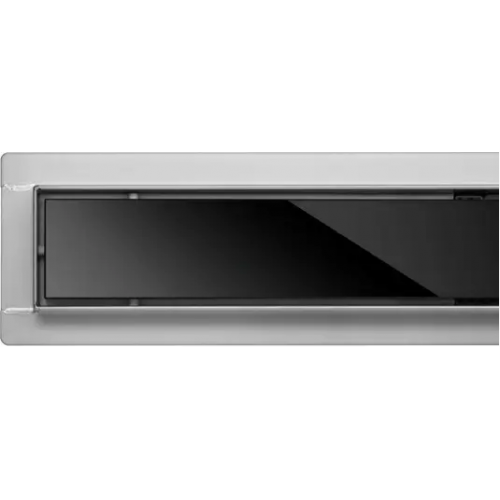 ТРАП НАПОЛЬНЫЙ ИЗ НЕРЖАВЕЮЩЕЙ СТАЛИ FALA WET-DRY BLACK GLASS; 80Х 7Х 2 СМ, СИФОН-52 ММ  фото 
