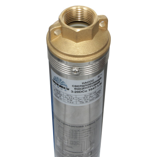 Насос заглибний свердловинний відцентровий Vitals aqua 3-20DCo 1647-1.0r фото 2