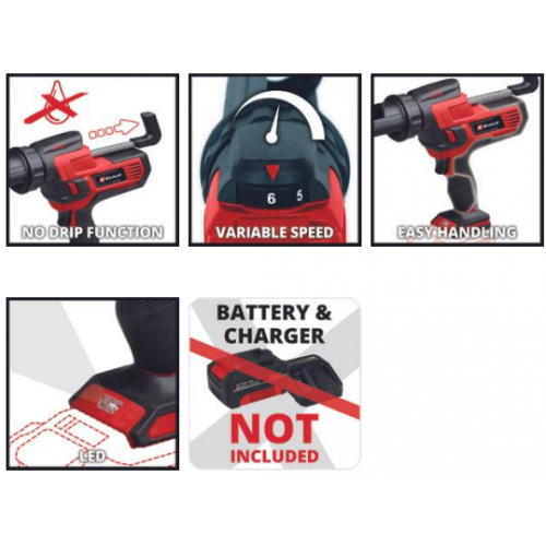 Пістолет для герметика EINHELL TE-SG 18/10 Li - Solo фото 1